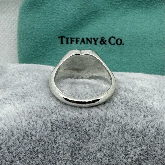 Tiffany & Co. Silver Heart Signet Ring - Picture 14 of 16